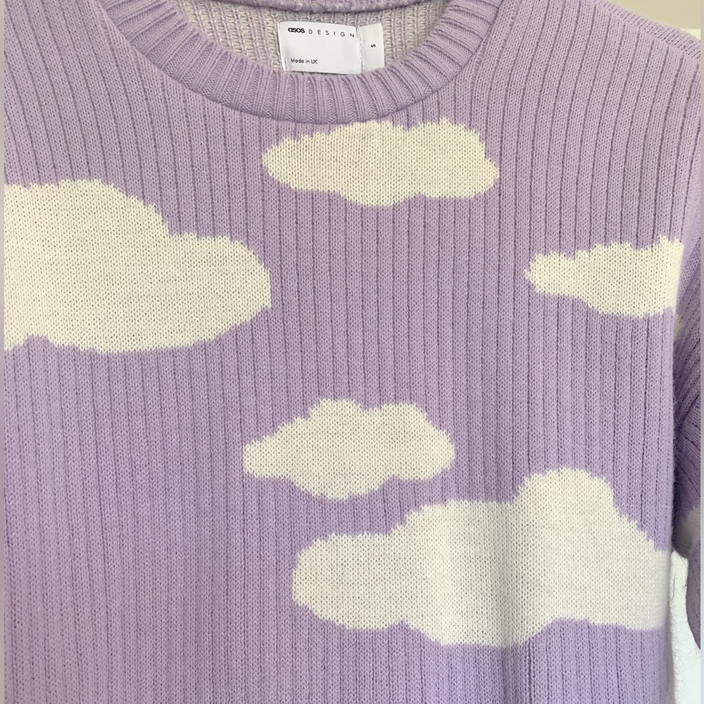 ASOS- Purple Cloud Sweater - Size Small - Picture 3 of 4